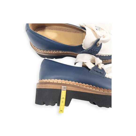 The Office Of Angela Scott Miss Elsie Navy Loafers SZ EU 39 US 9 Coquette - Picture 6 of 16